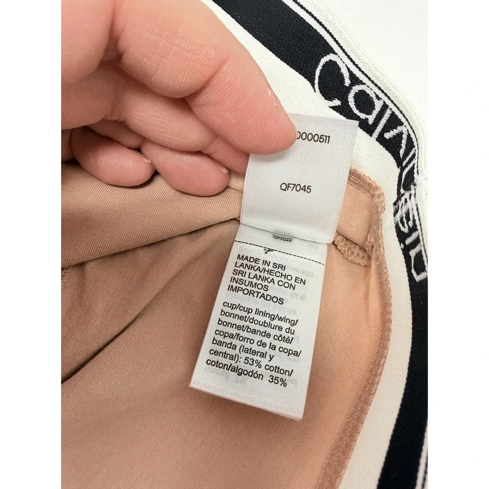 Calvin Klein Womens Plus Size 3X Modern Naturals Unlined Bralette QF7045 668